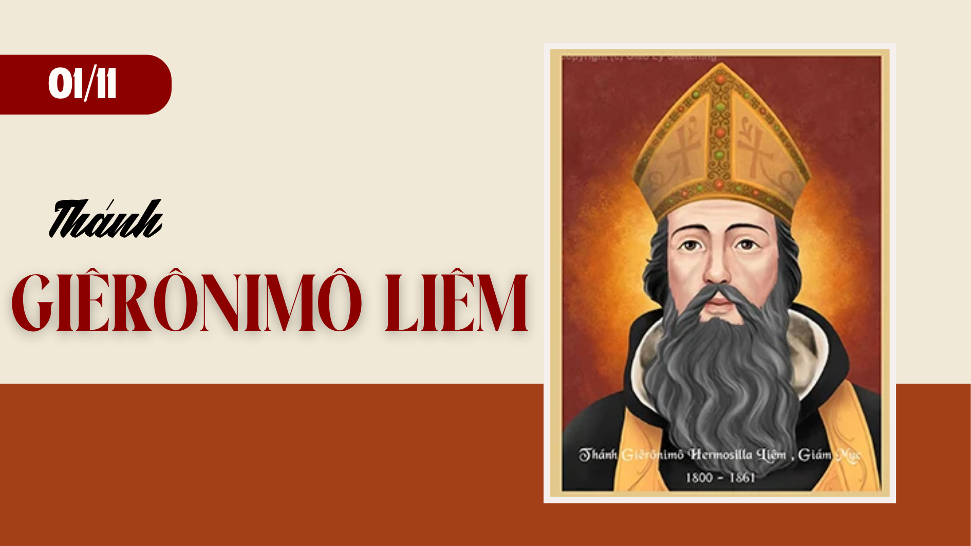 Ngày 01/11  Thánh Giê-rô-ni-mô Liêm